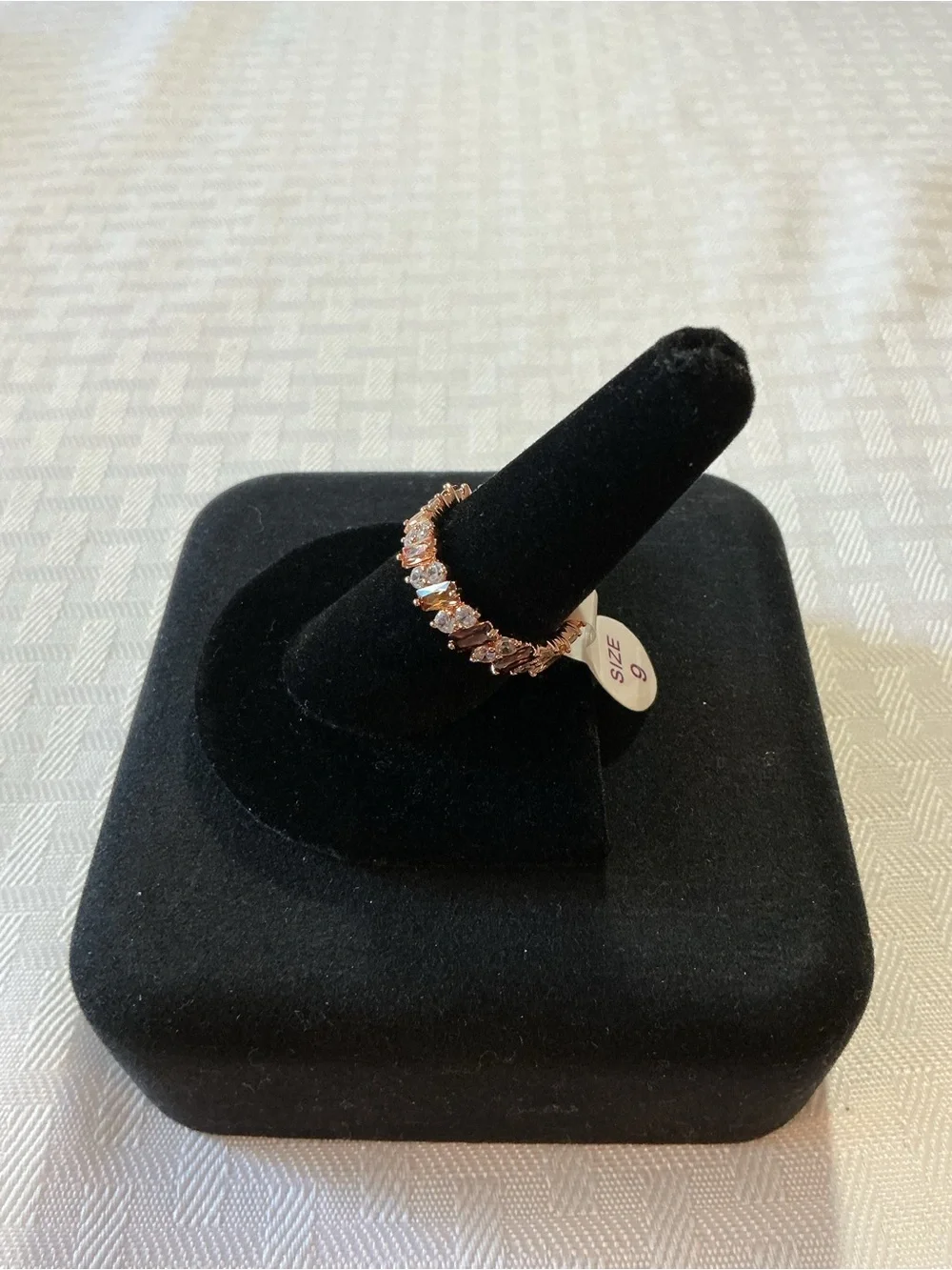 BP”Follow My Lead” Smokey Topaz & Brown Tourmaline CZ Rose Gold Plated Ring
